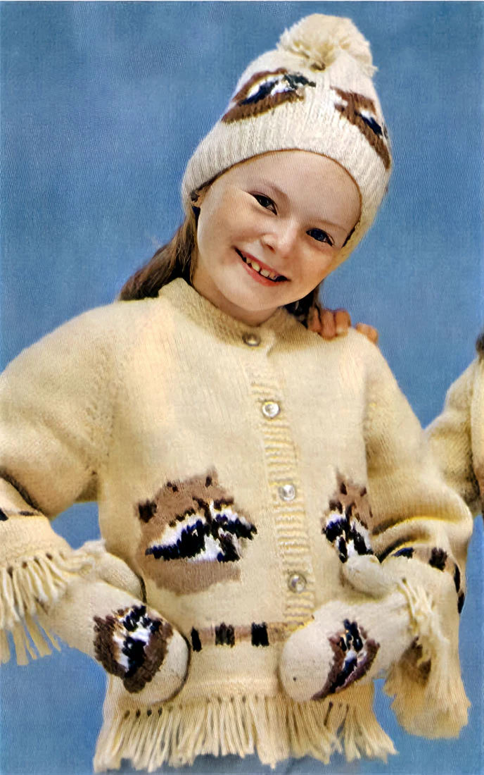 Fringed Jacket - Raccoon Pattern
