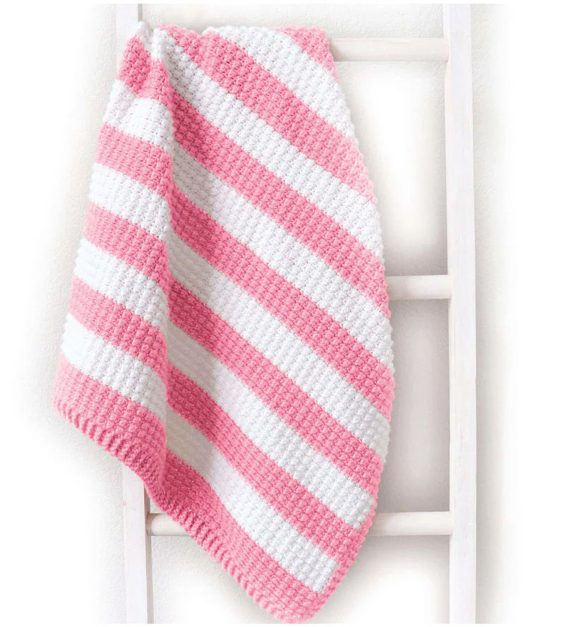 Fruity Stripes Crochet Baby Blanket