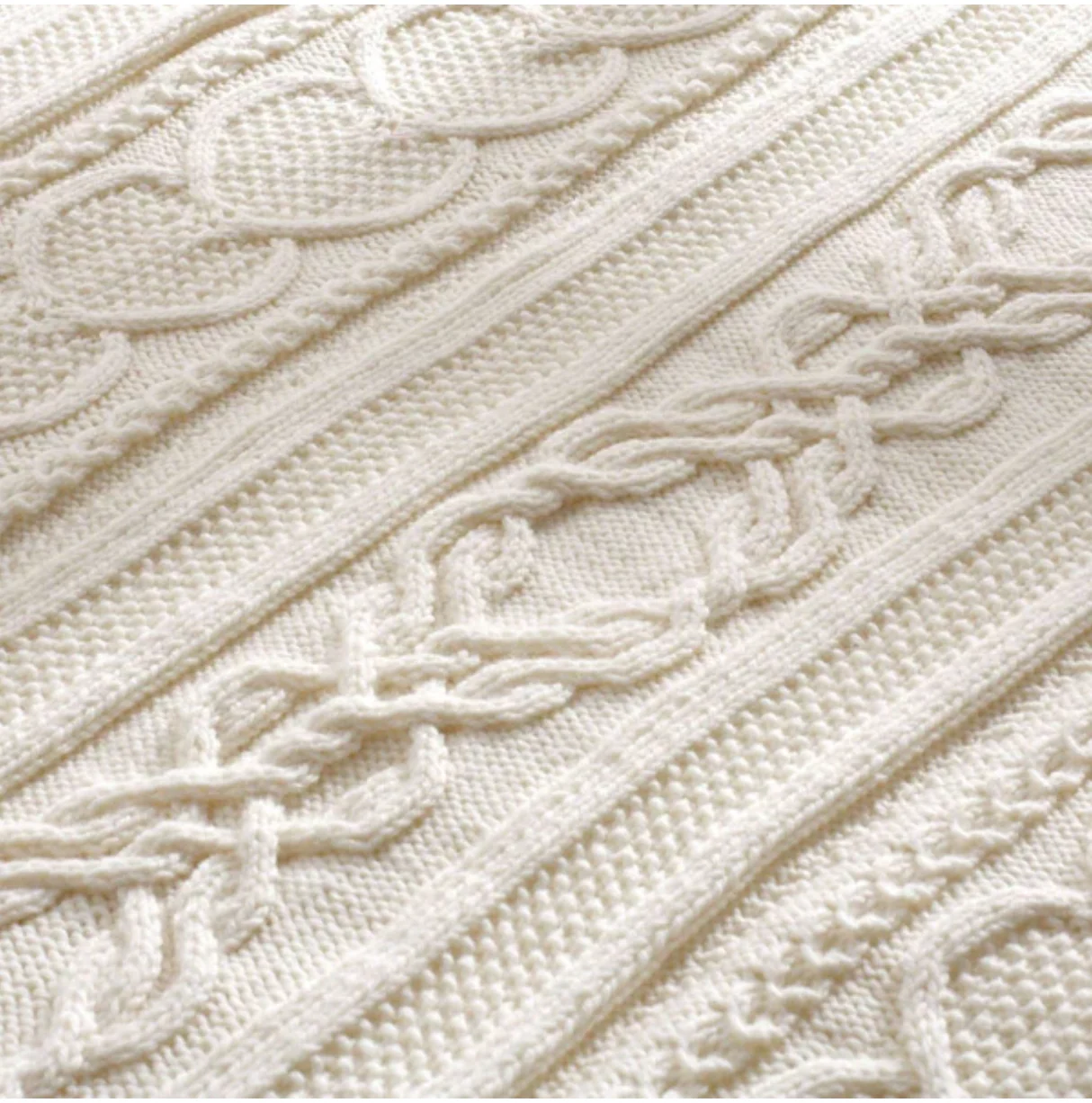 Gift of Love Cable Knit Afghan - Image 2
