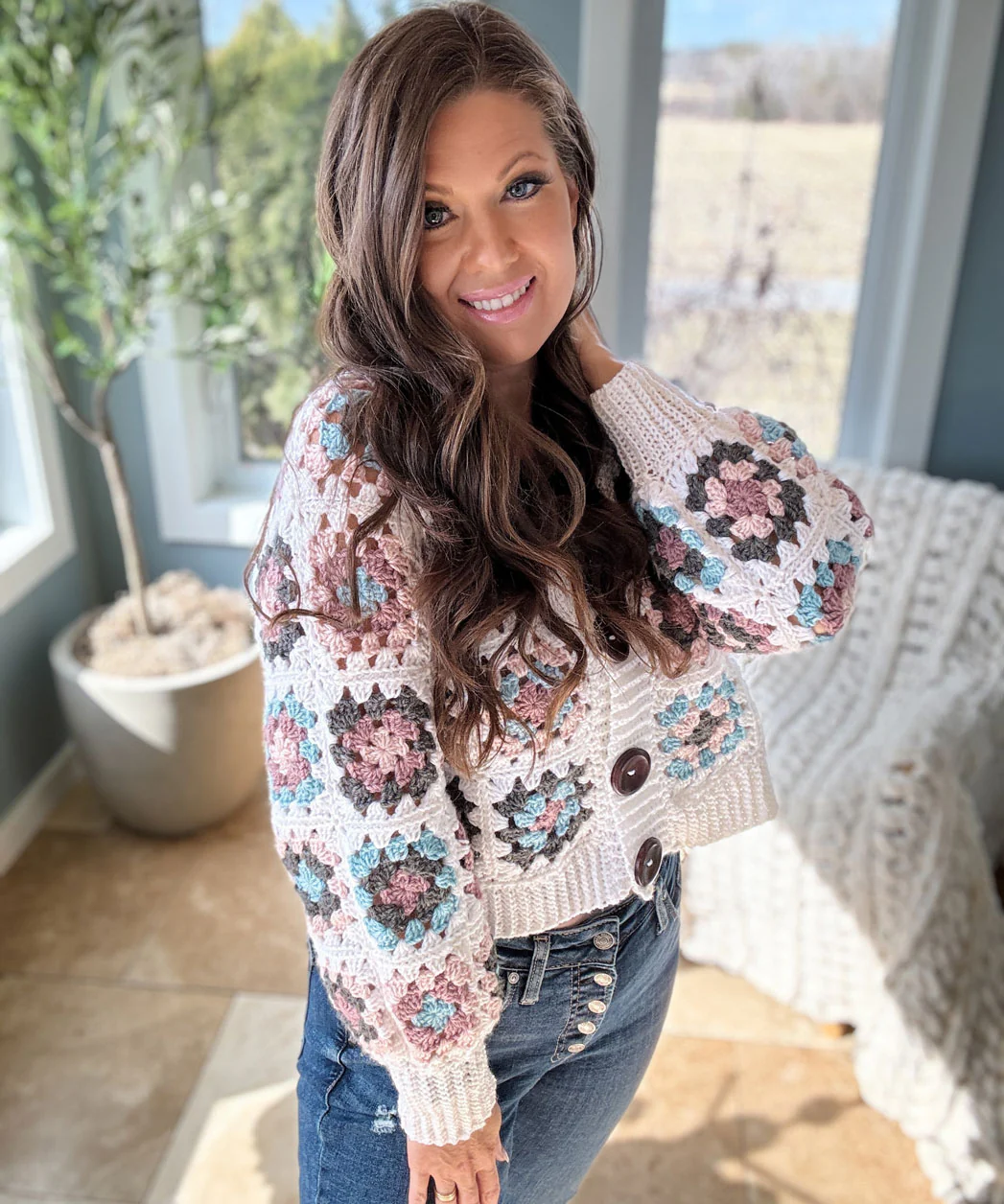 Granny Crop Cardigan - Image 6