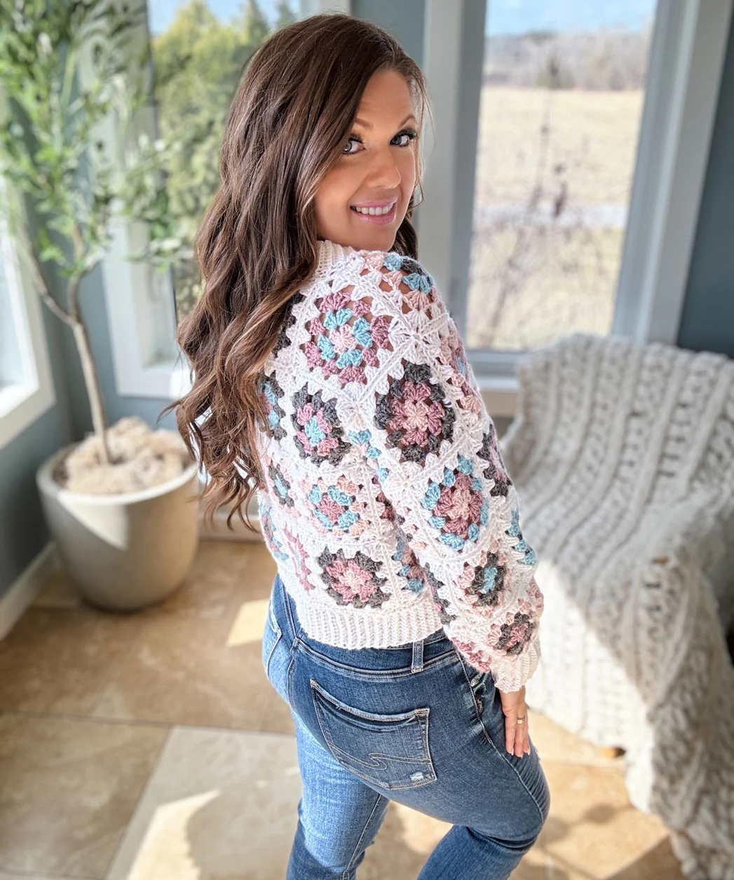 Granny Crop Cardigan - Image 7