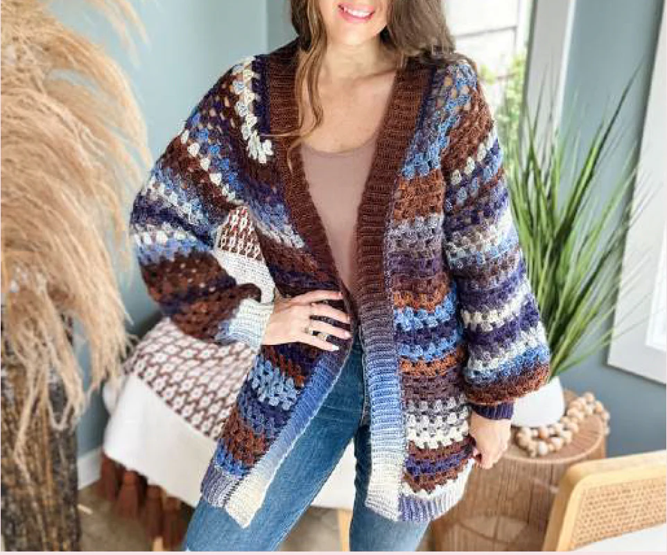 Granny Pop Crochet Cardigan - Image 4