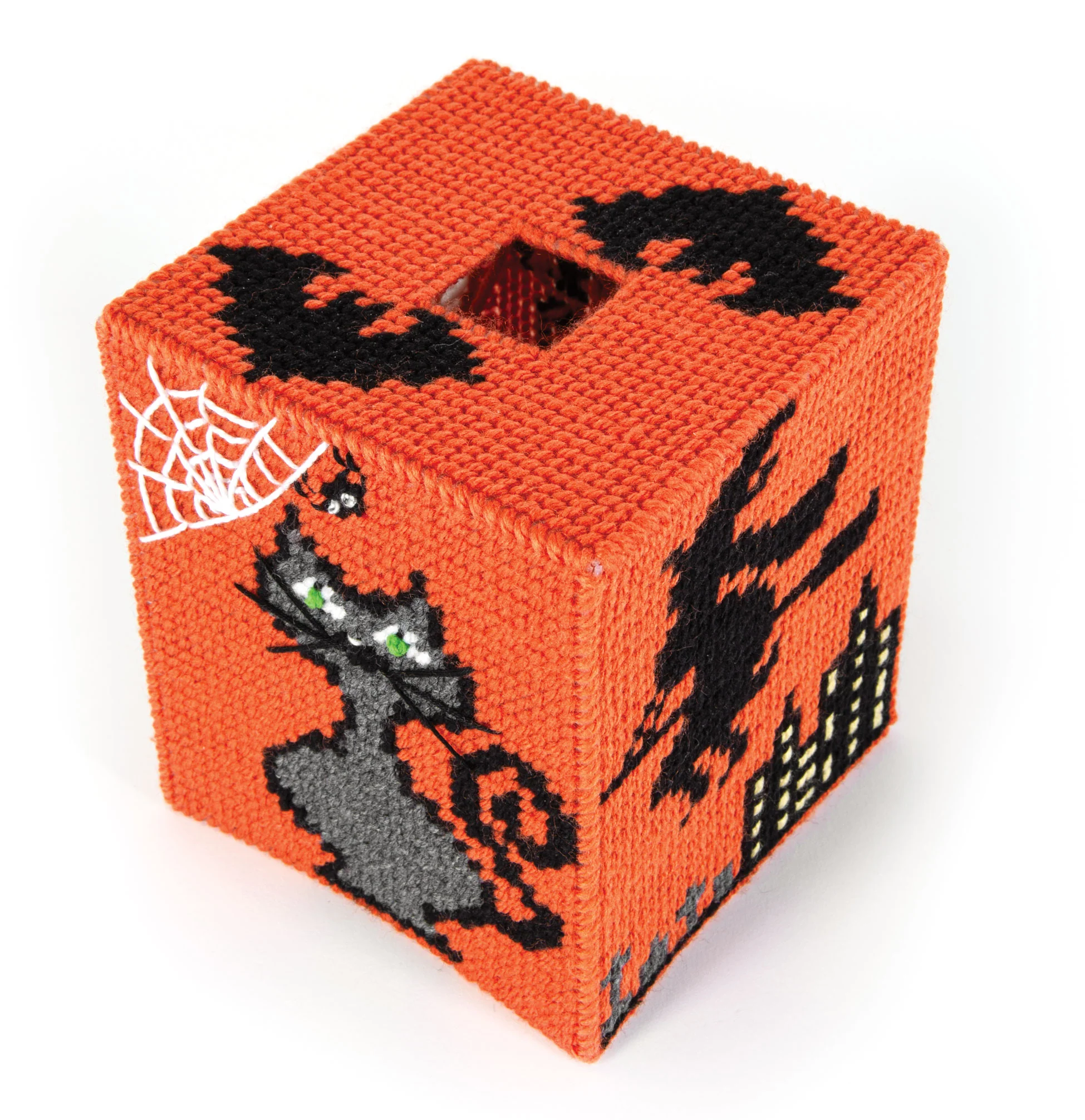 Halloween Plastic Canvas Tissue Box Cover - Image 7