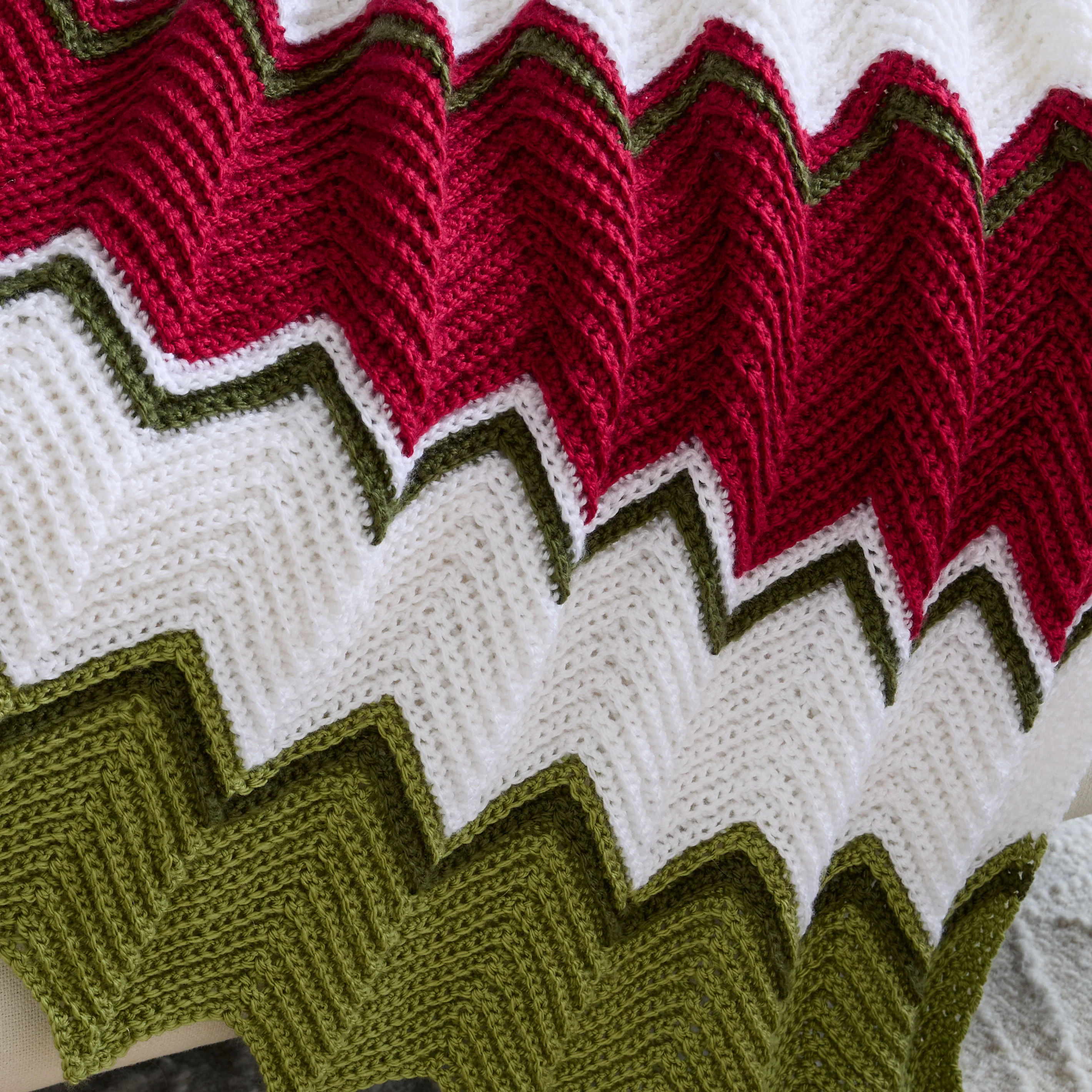 Holiday Ripples Crochet Throw - Image 2