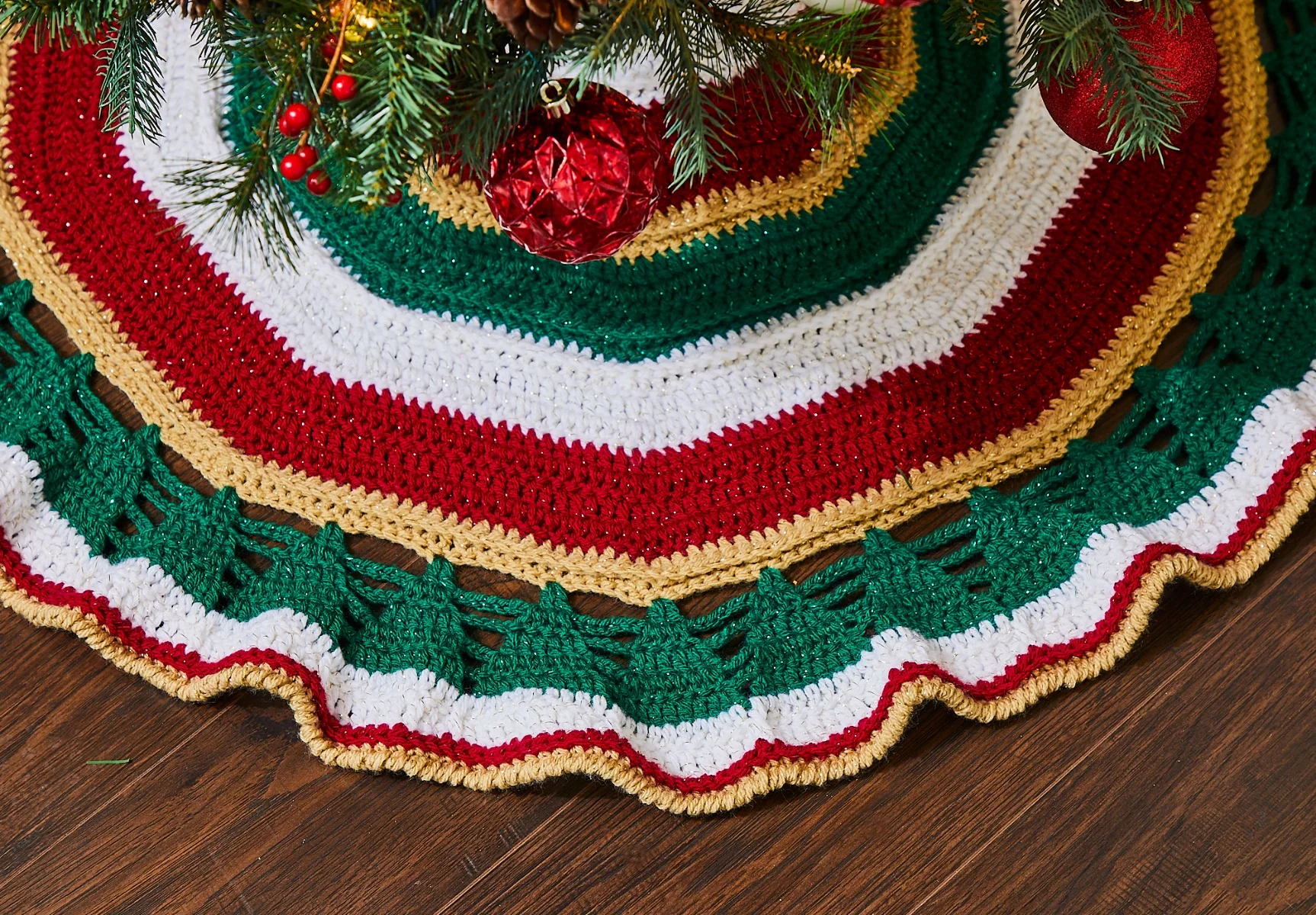 Crocheted Holiday Tree Skirt Kit - Image 2