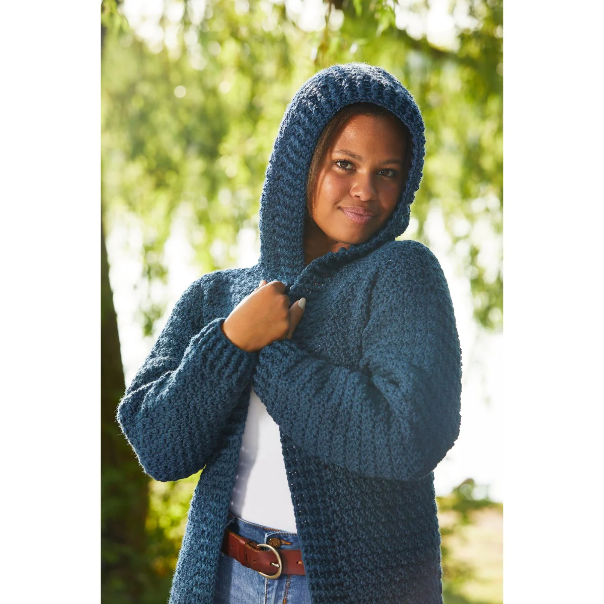 Hooded Crocheted Cardigan – Cozy & Casual | Mary Maxim - Image 10