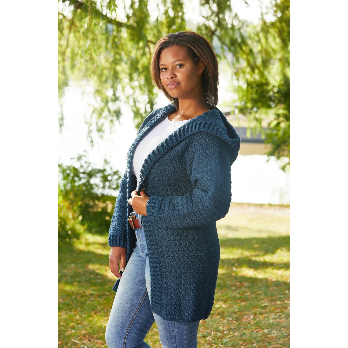 Hooded Crocheted Cardigan – Cozy & Casual | Mary Maxim - Image 9