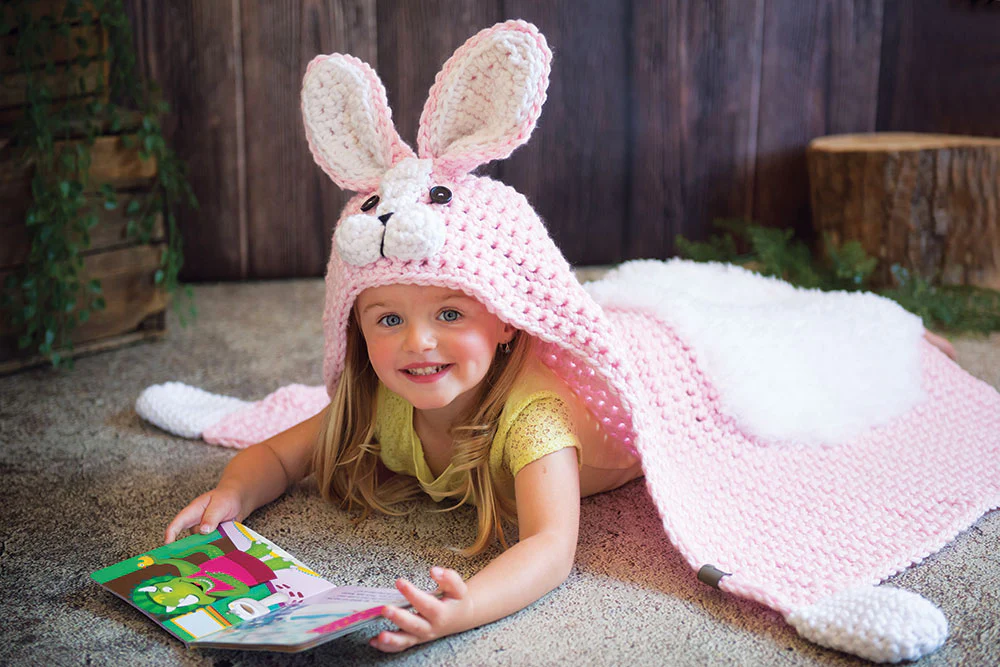 Hooded Rabbit Blanket