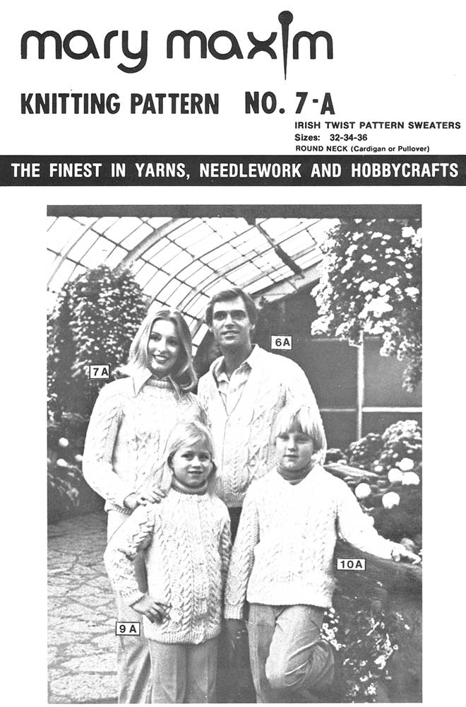 Ladies' & Teens Aran Fisherman Sweater Pattern - Image 3
