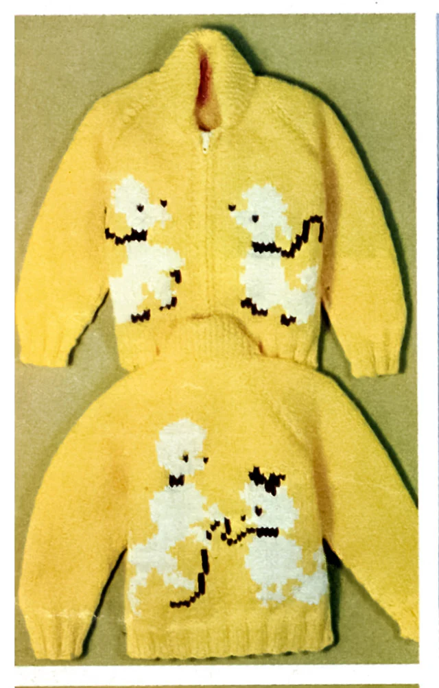Kiddies' Poodle Cardigan Pattern - Image 2