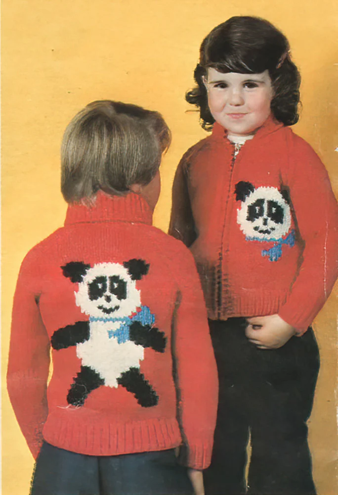 Kiddies' Panda Cardigan Pattern - Image 2