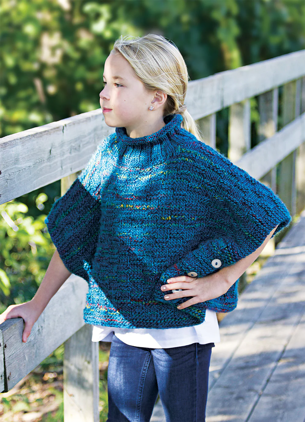 Kid's Buttoned Poncho Pattern - Image 2