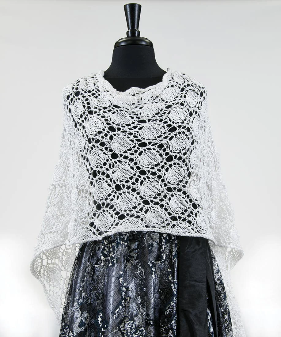 Lacy Knit Medallion Wrap Pattern
