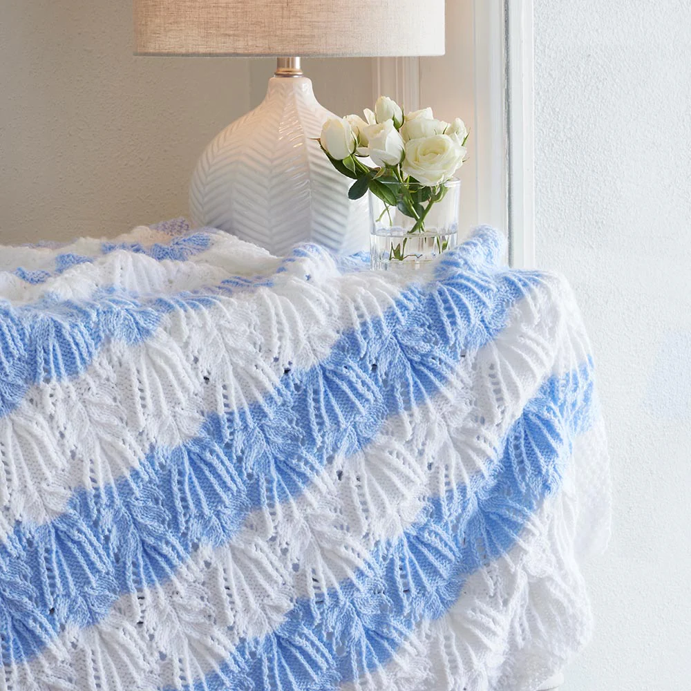 Lacy Stripes Baby Blanket - Image 3