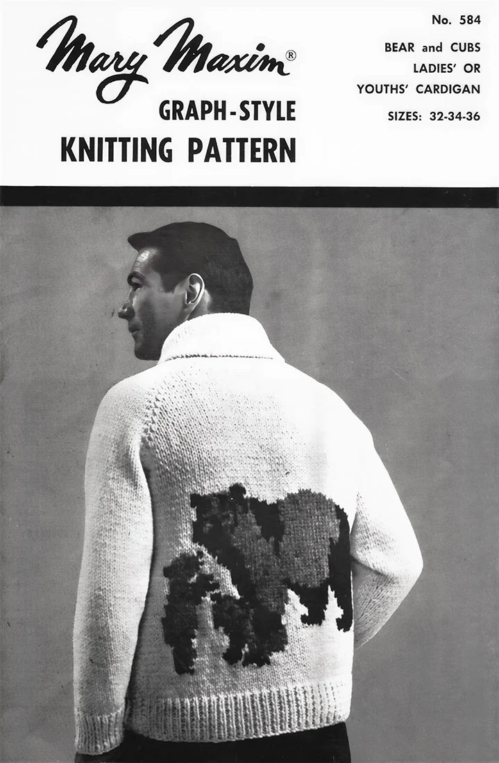 Ladies' or Youth's Bear and Cubs Cardigan Pattern - Image 3