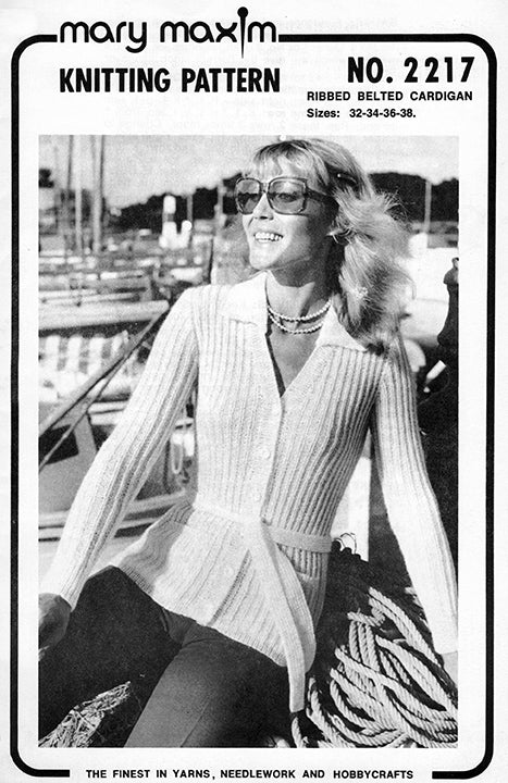 Ladies' Ribbed Belted Cardigan Pattern - Image 2