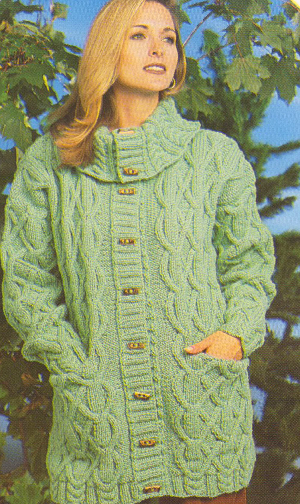 Lattice Cable Coat Pattern