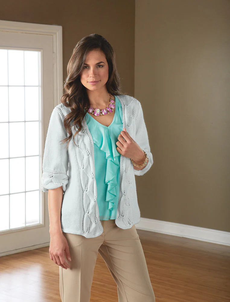 Leaf Border Cardi Pattern - Image 3