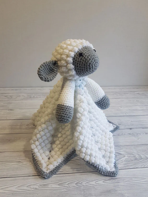 Liam the Lamb Crochet Baby Lovey - Image 2