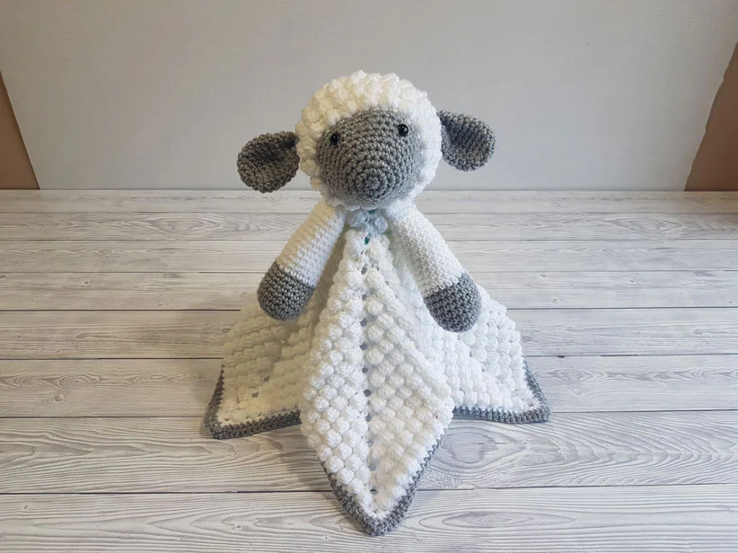 Liam the Lamb Crochet Baby Lovey - Image 5