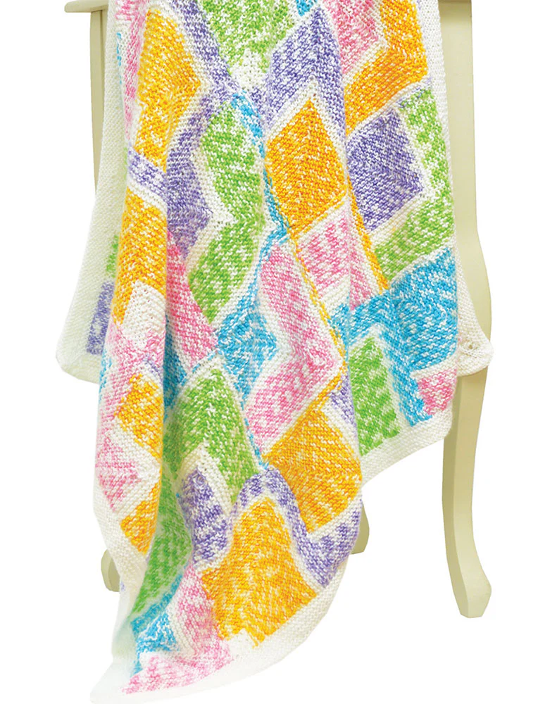 Lovely Baby Mitered Throw Pattern
