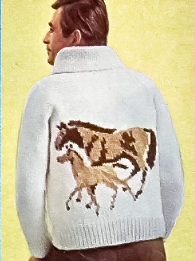 Mare and Foal Adults' Cardigan Pattern - Image 2