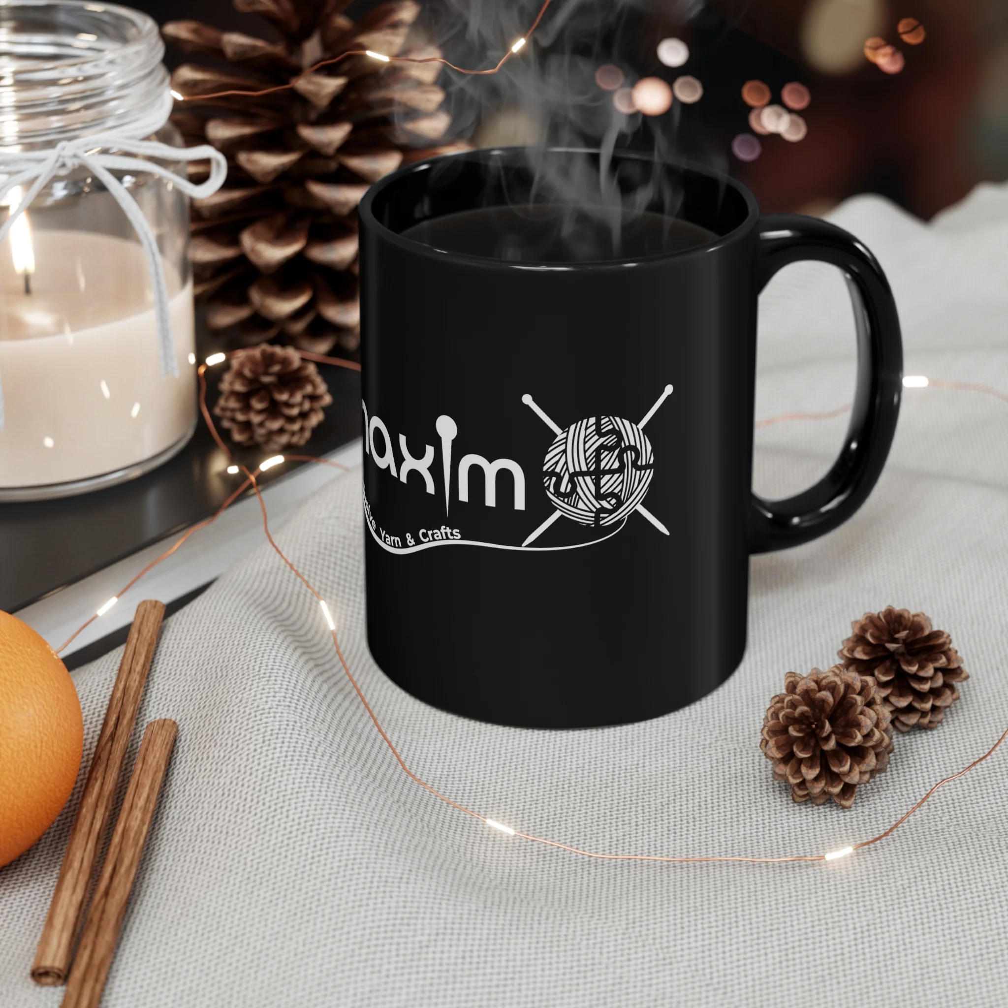 Mary Maxim Black Mug - 11oz - Image 4