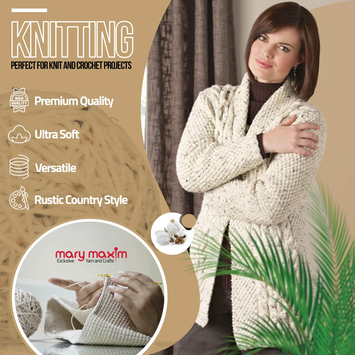 Mary Maxim Aran Irish Tweed Yarn - Image 14