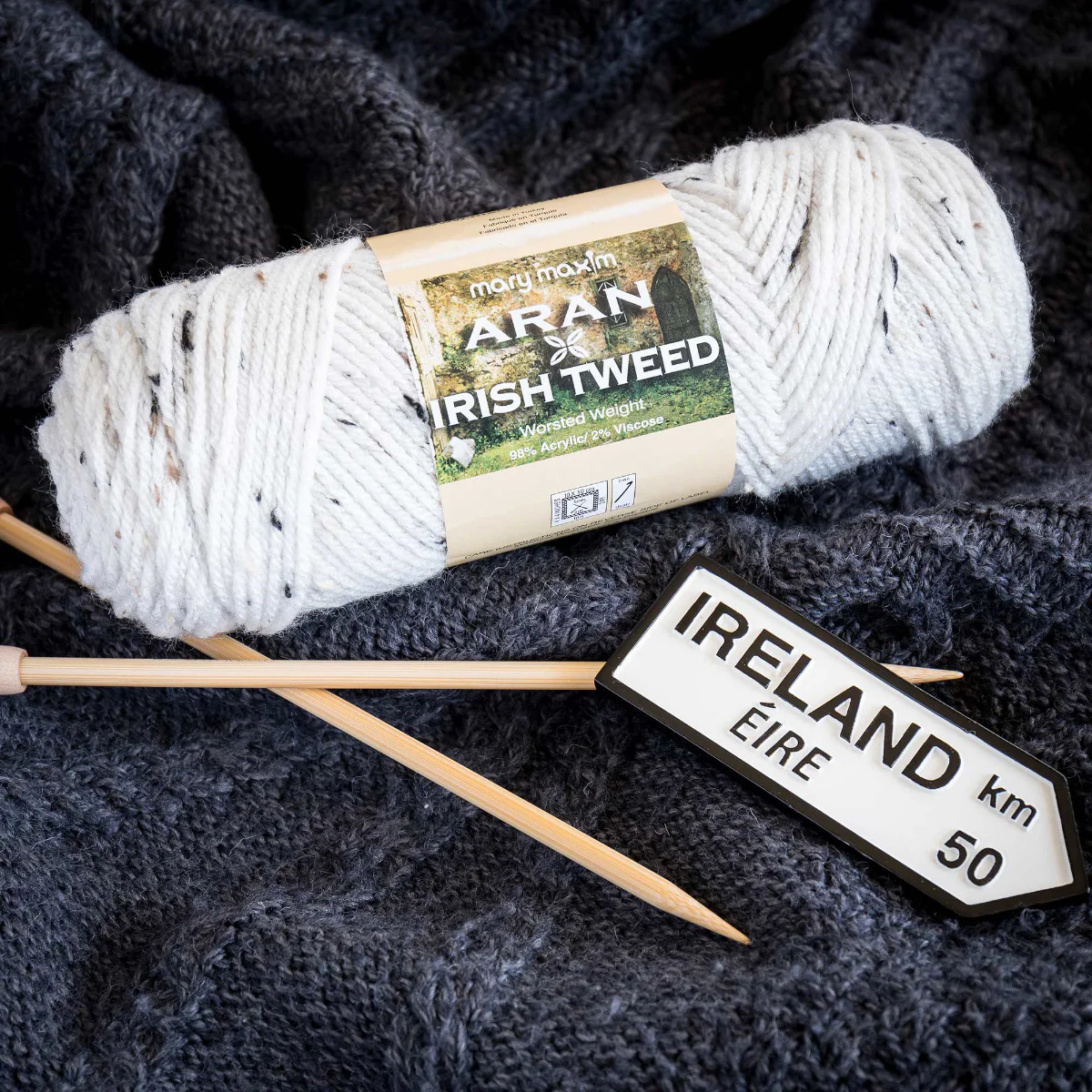 Mary Maxim Aran Irish Tweed Yarn - Image 3