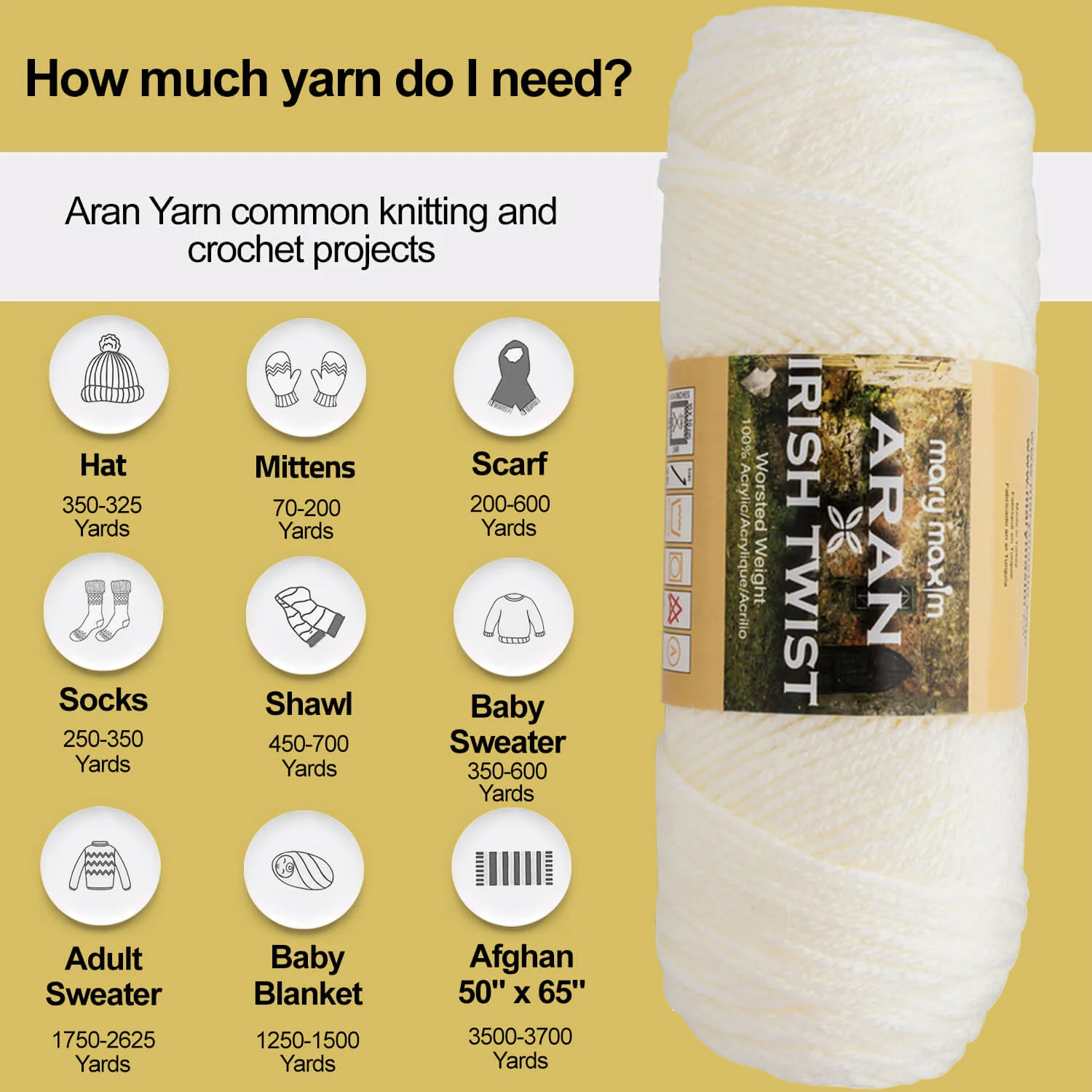 Mary Maxim Aran Irish Twist Yarn - Image 10