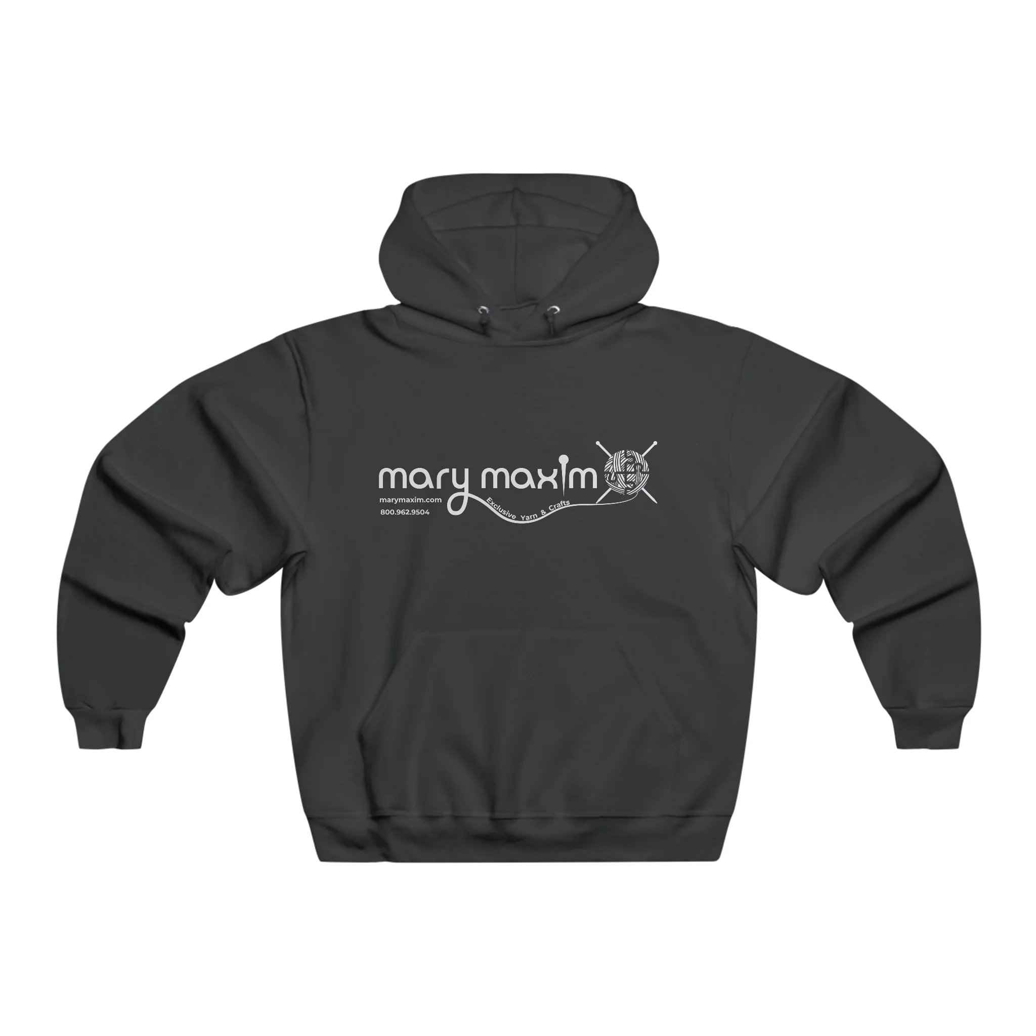 Mary Maxim Hoodie - White & Black Logo - Unisex