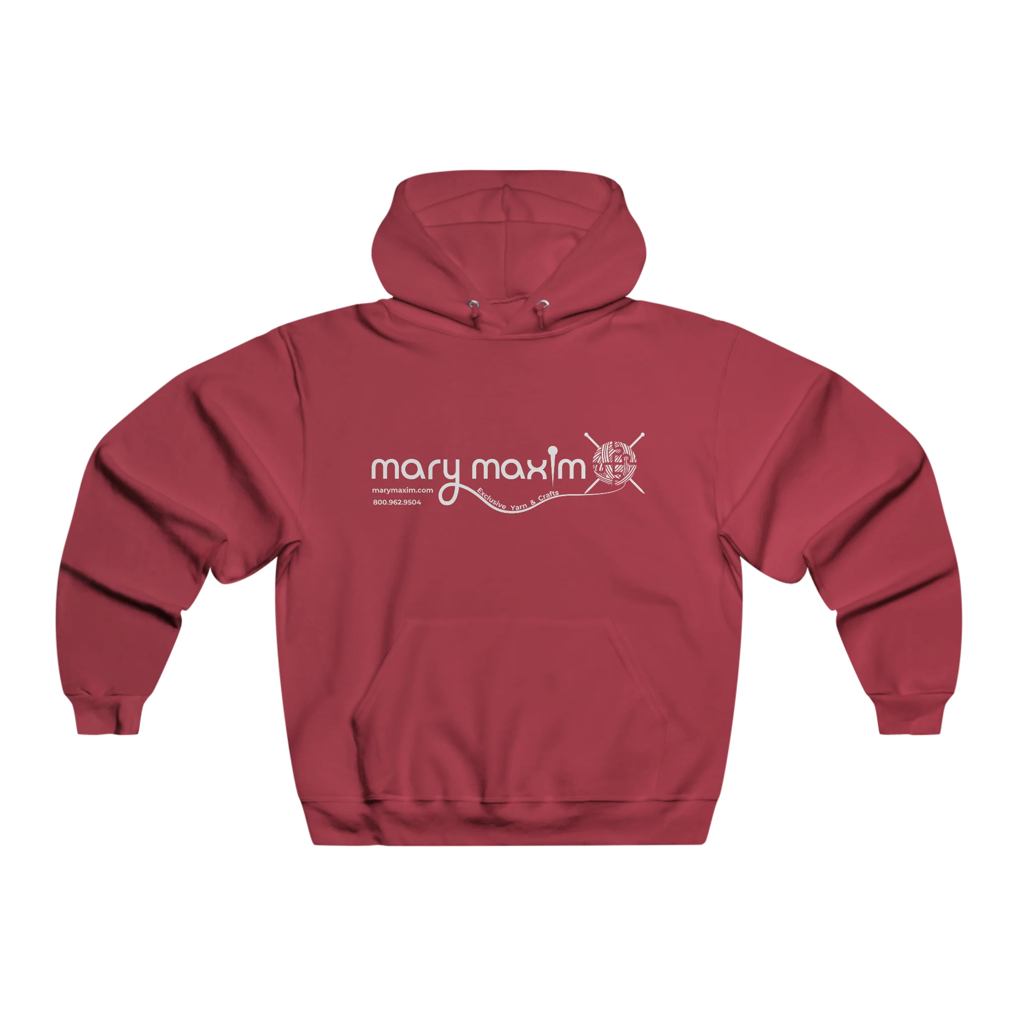 Mary Maxim Hoodie - White & Black Logo - Unisex - Image 2