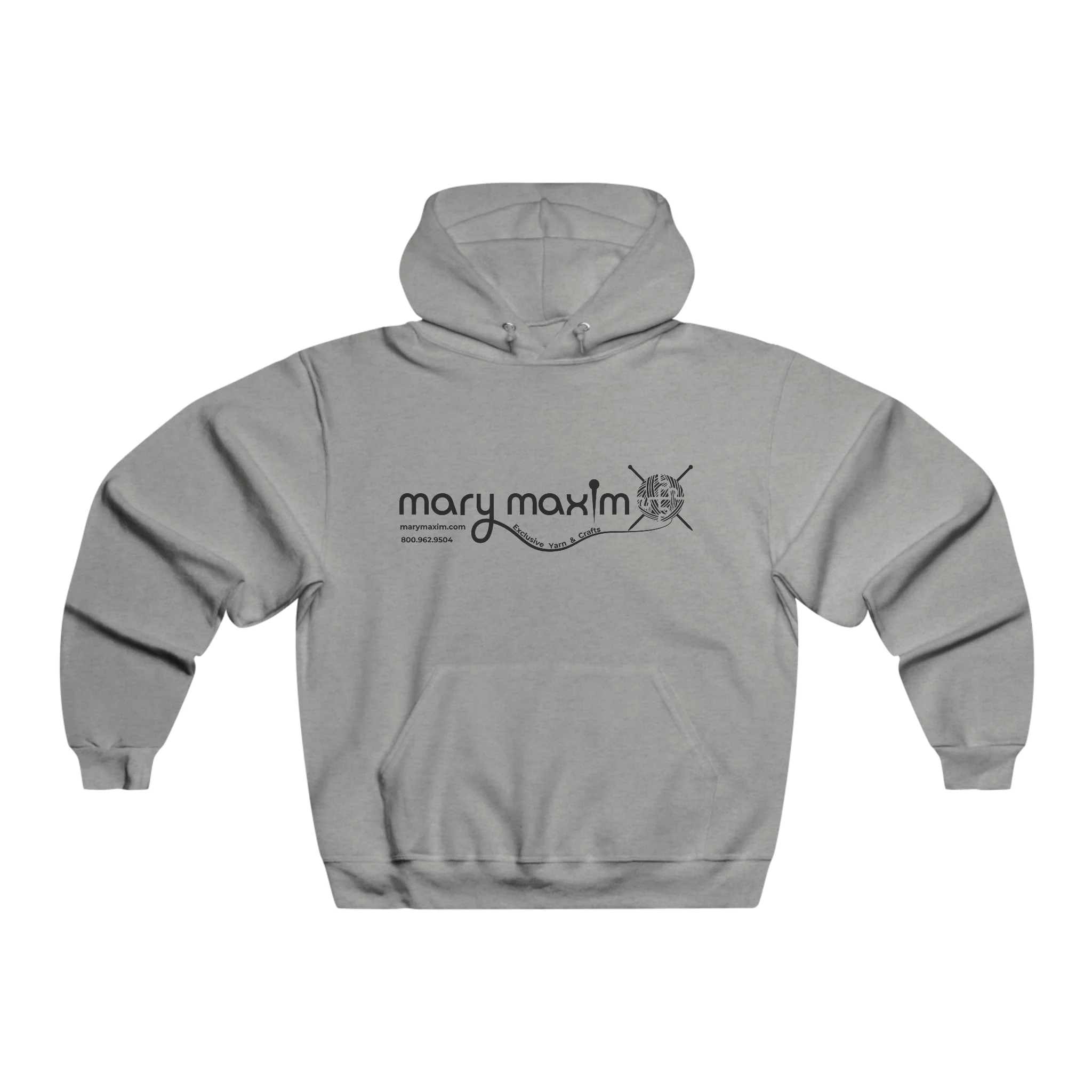 Mary Maxim Hoodie - White & Black Logo - Unisex - Image 3