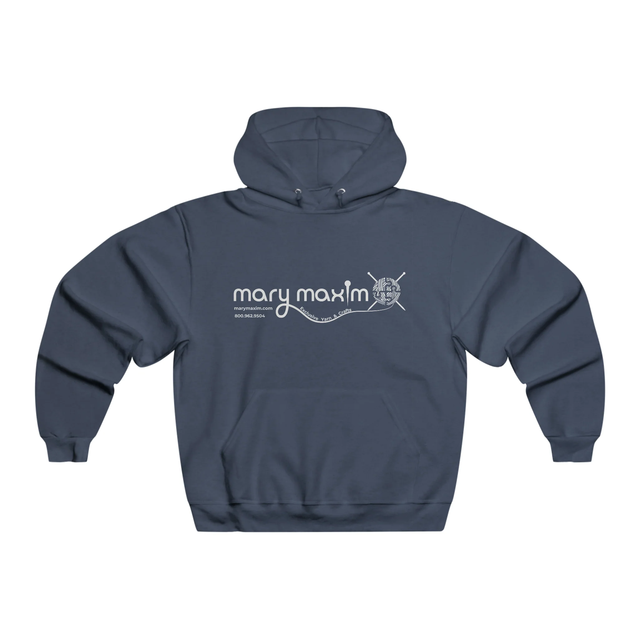 Mary Maxim Hoodie - White & Black Logo - Unisex - Image 4