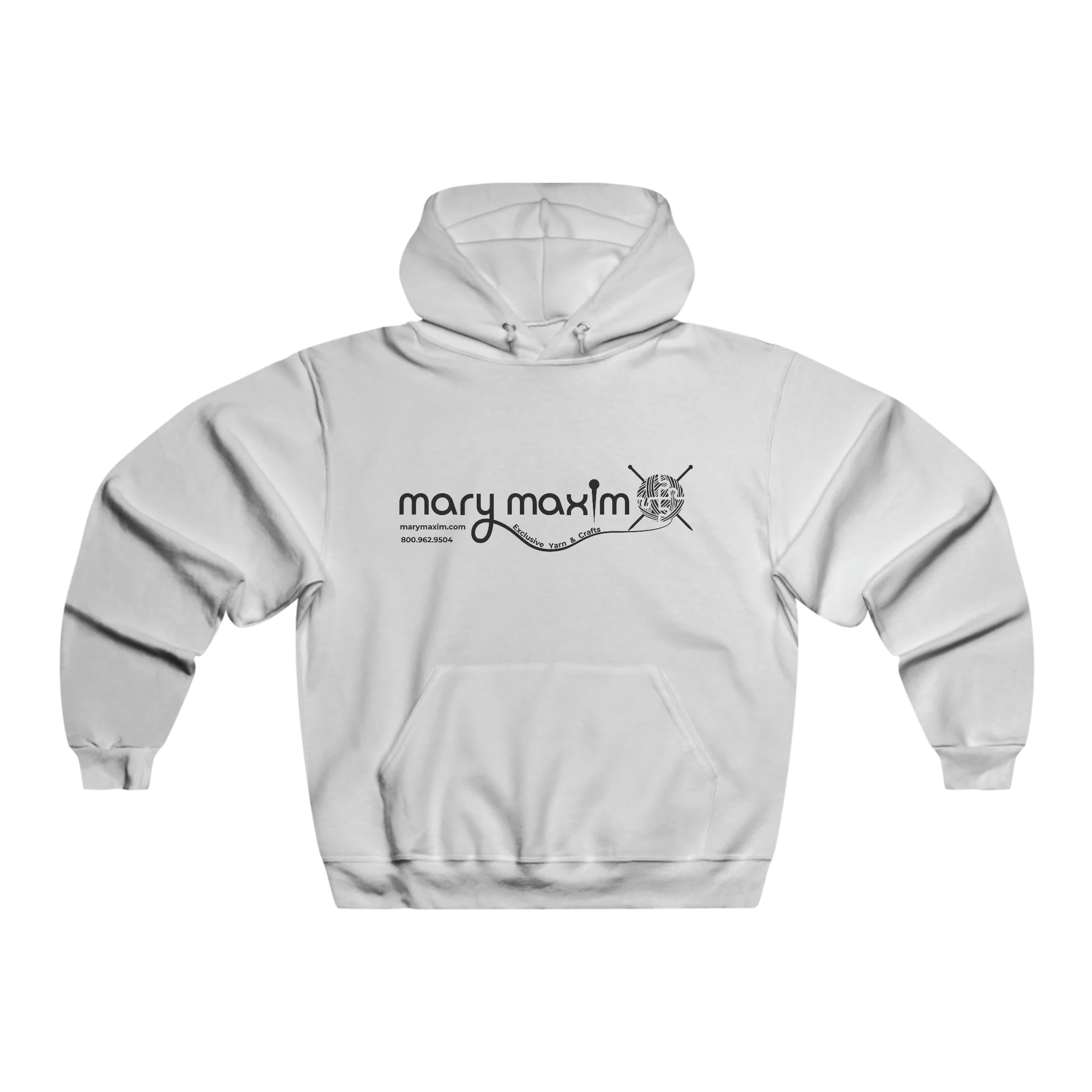 Mary Maxim Hoodie - White & Black Logo - Unisex - Image 7