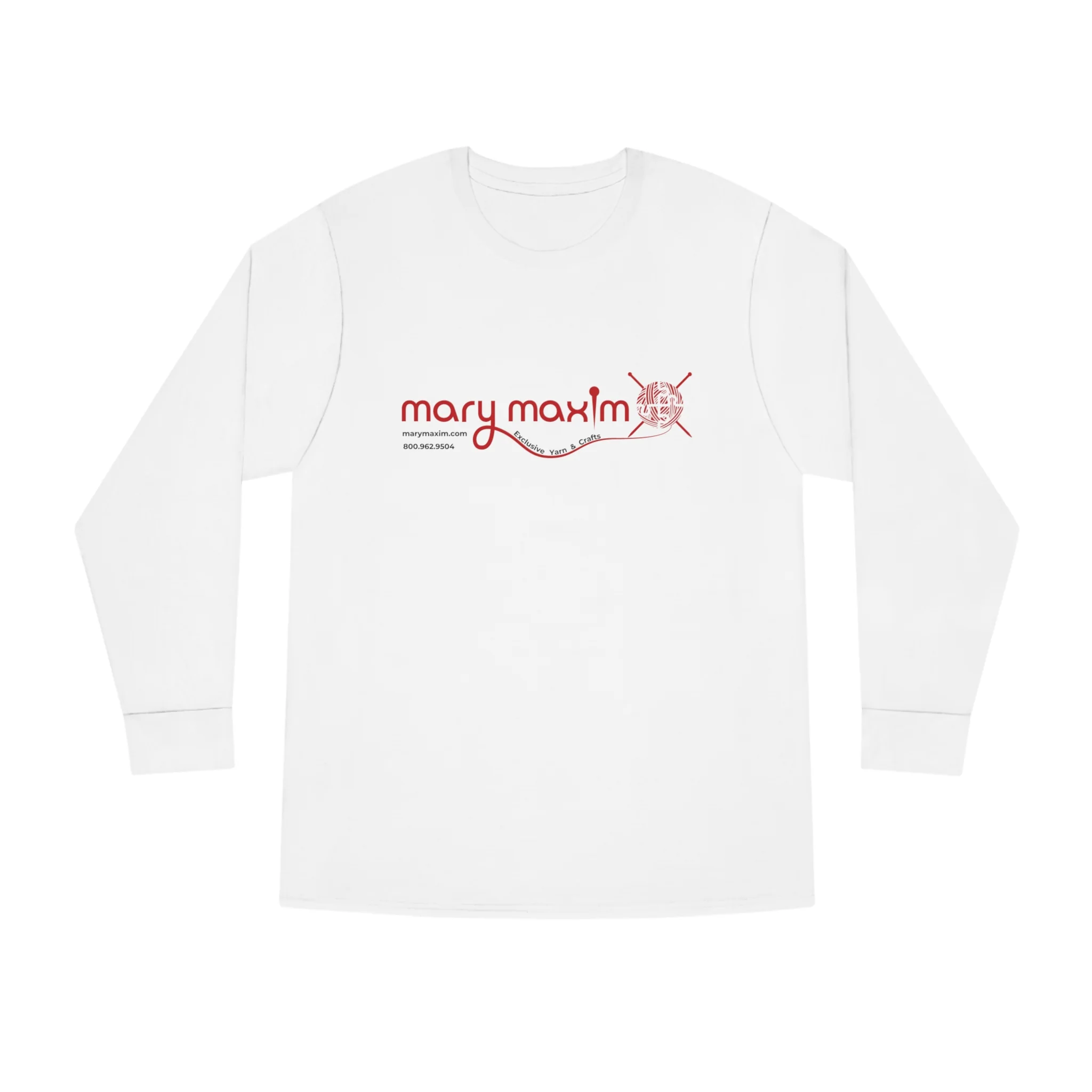 Mary Maxim Long Sleeve Tee - Red Logo - Unisex - Image 2