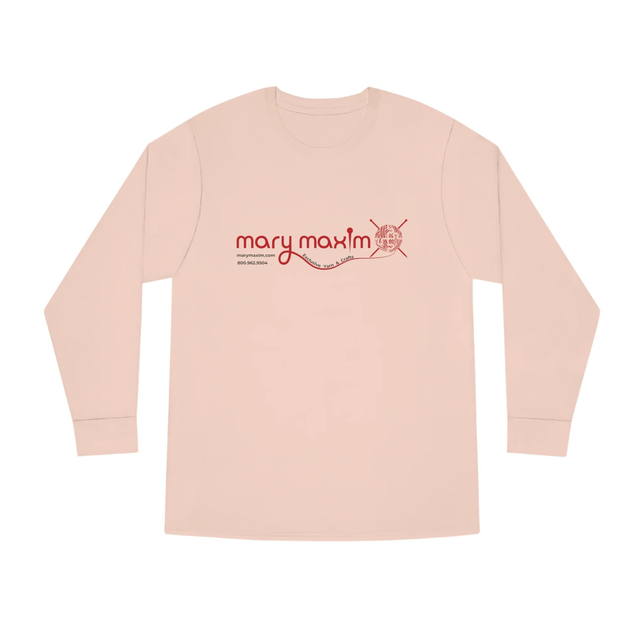 Mary Maxim Long Sleeve Tee - Red Logo - Unisex - Image 5