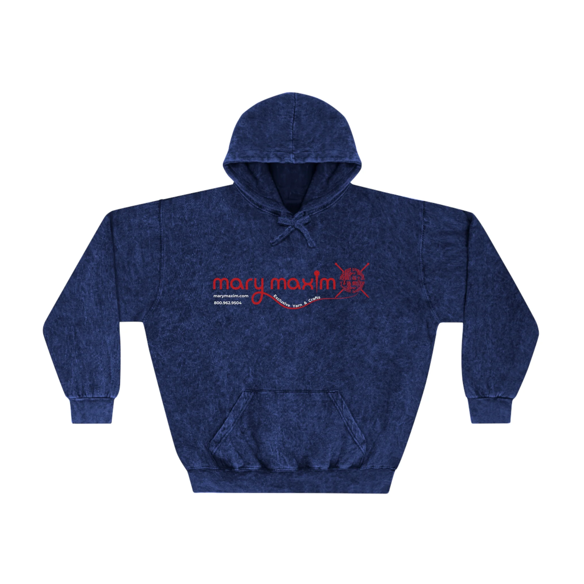 Mary Maxim Mineral Wash Hoodie - Red Logo - Unisex - Image 4