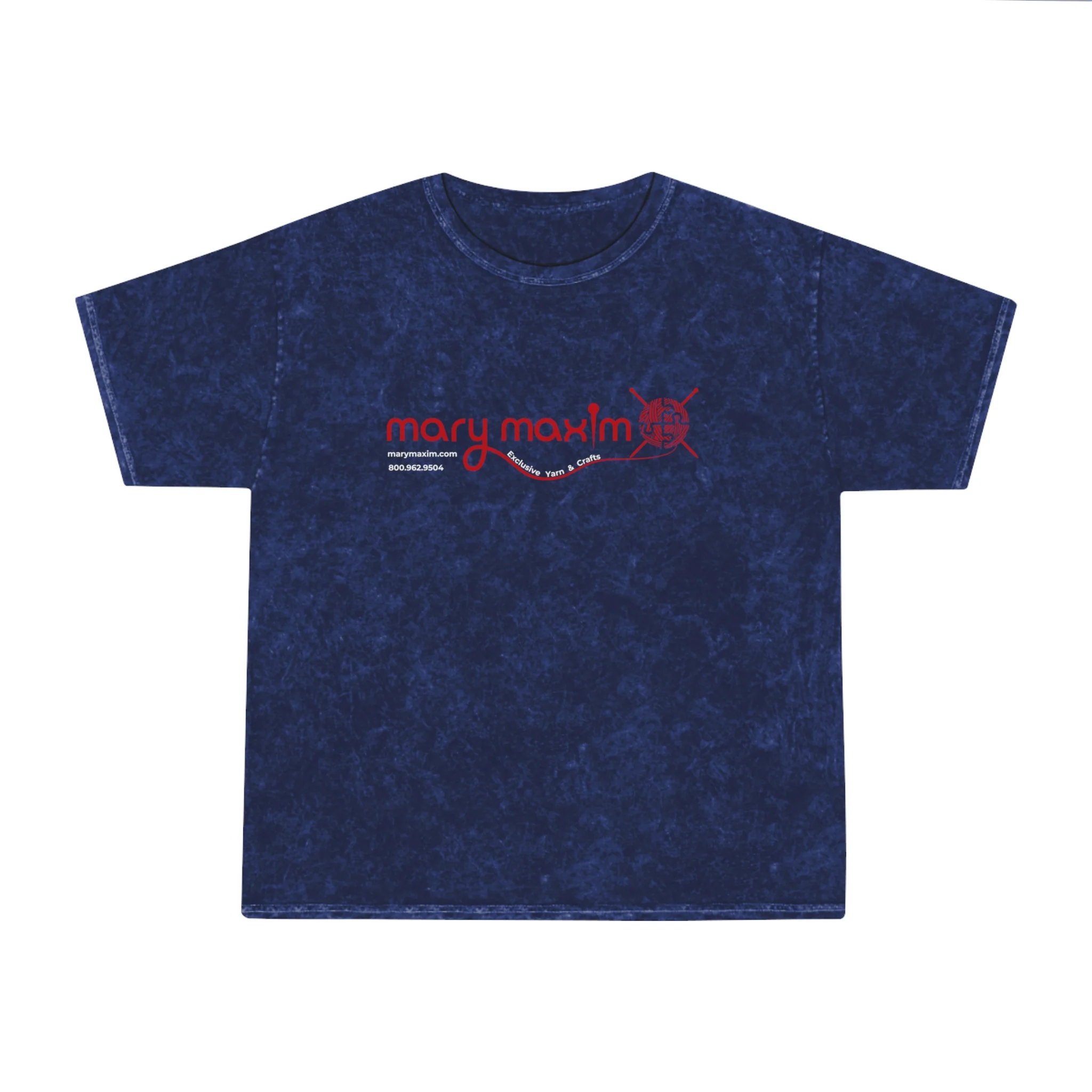 Mary Maxim Mineral Wash T-Shirt - Red Logo -  Unisex - Image 11