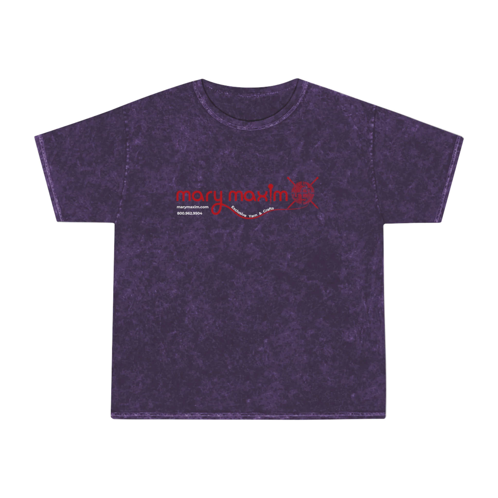 Mary Maxim Mineral Wash T-Shirt - Red Logo -  Unisex - Image 14