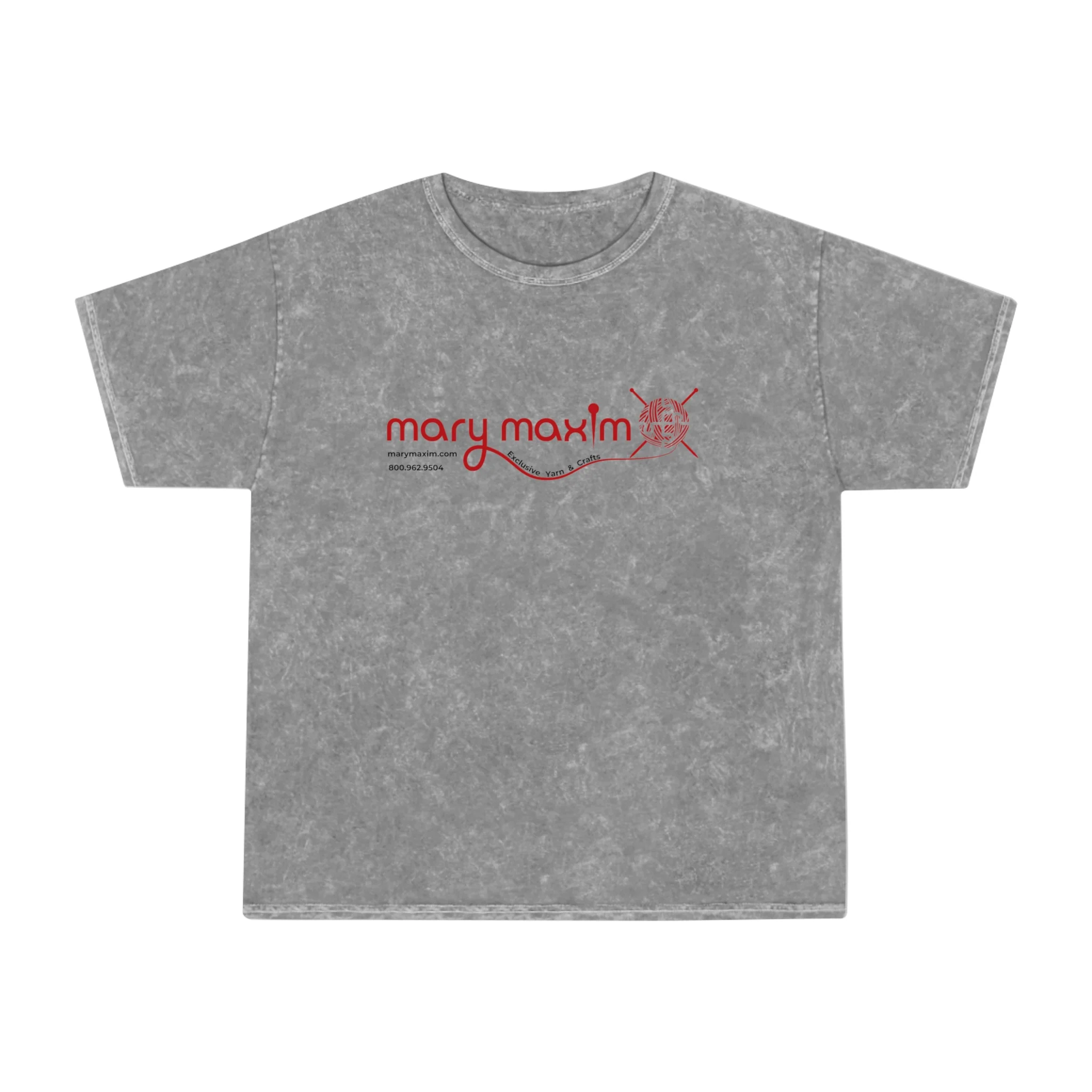 Mary Maxim Mineral Wash T-Shirt - Red Logo -  Unisex - Image 8
