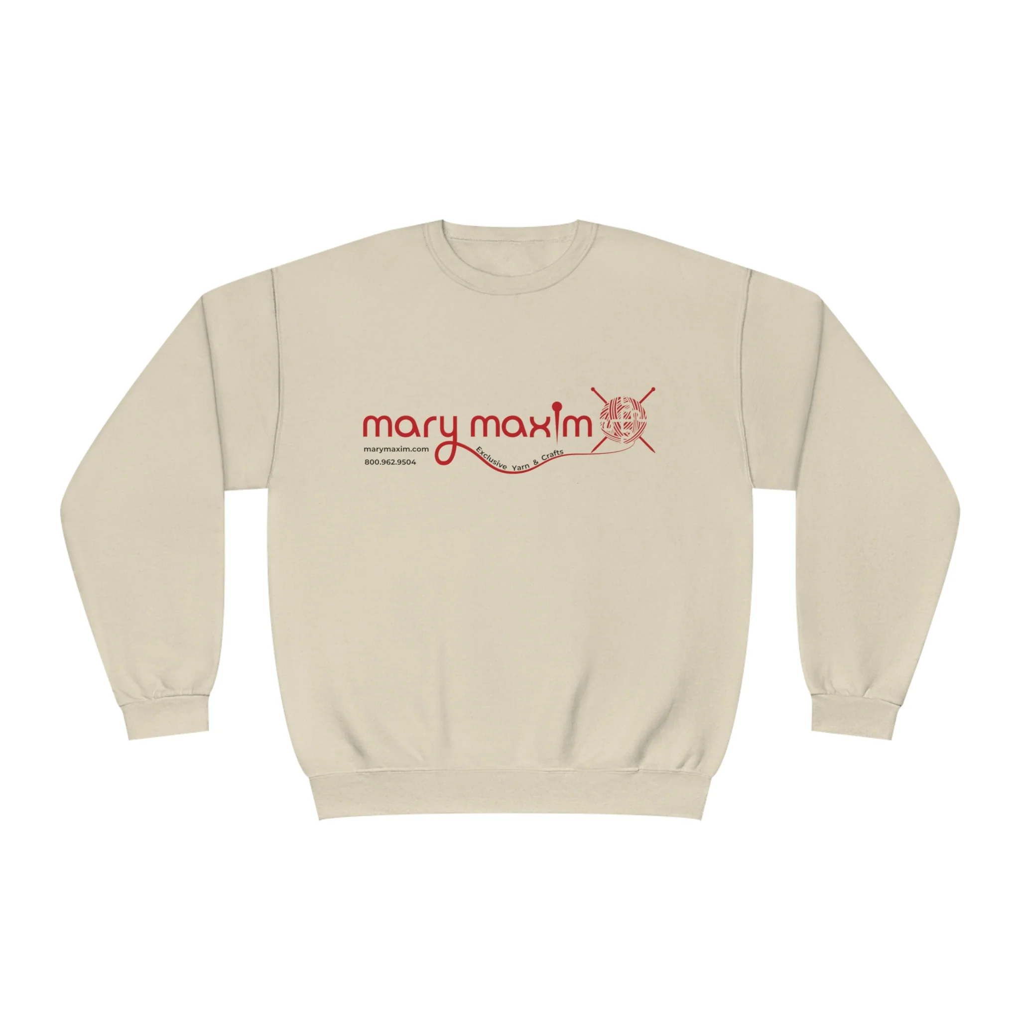 Mary Maxim Crewneck Sweatshirt - Red Logo - Unisex - Image 11