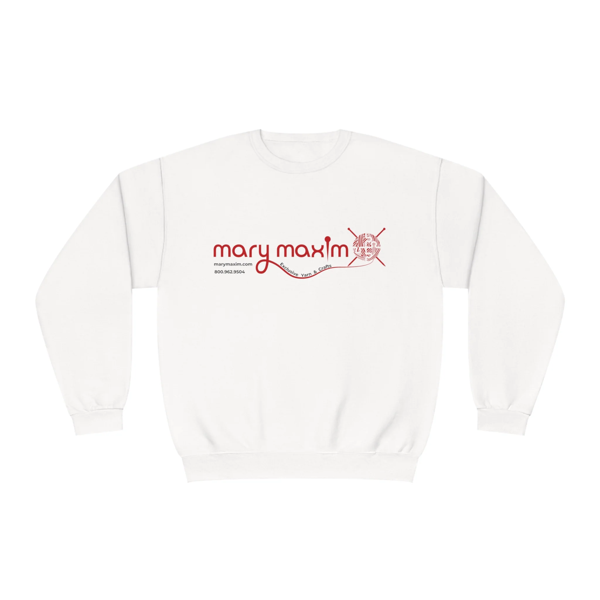 Mary Maxim Crewneck Sweatshirt - Red Logo - Unisex - Image 12