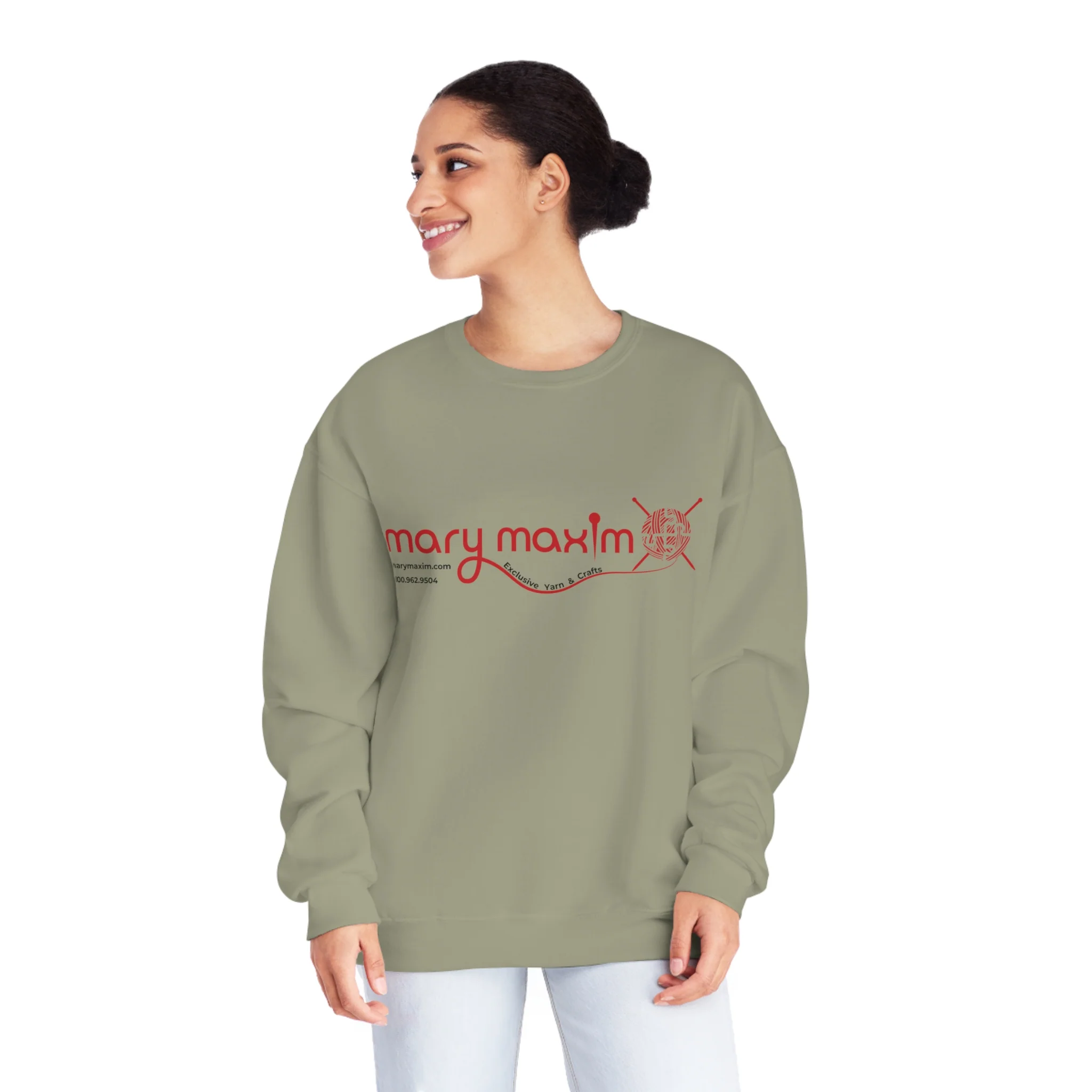 Mary Maxim Crewneck Sweatshirt - Red Logo - Unisex - Image 16
