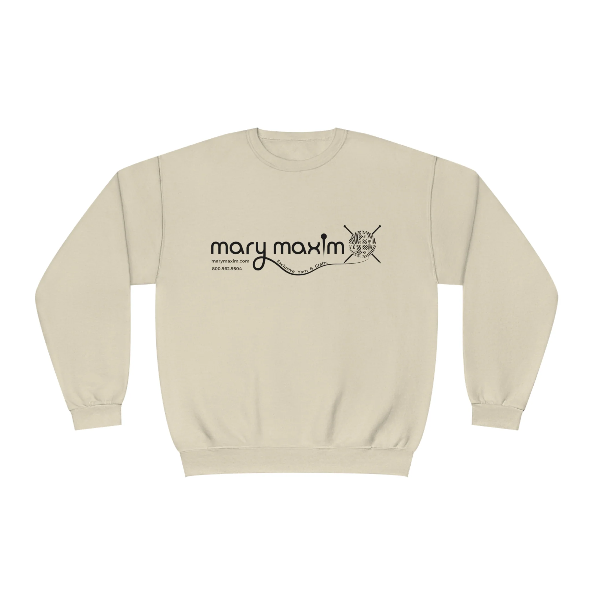 Mary Maxim Crewneck Sweatshirt - White & Black Logo - Unisex - Image 13