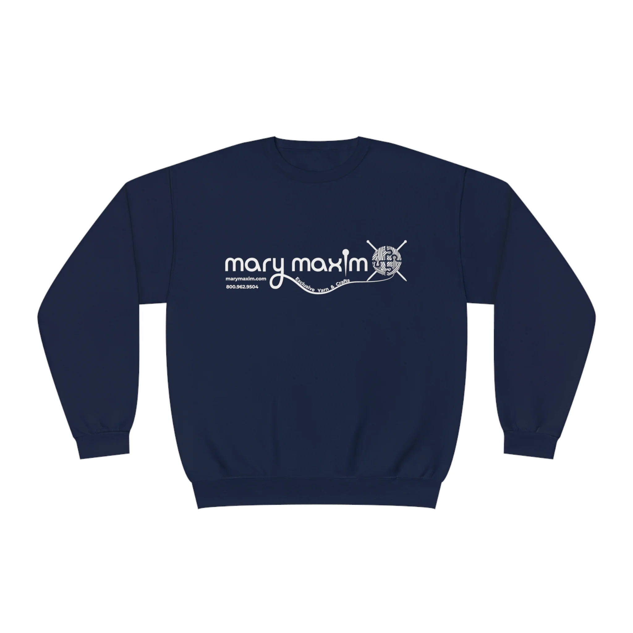 Mary Maxim Crewneck Sweatshirt - White & Black Logo - Unisex - Image 16