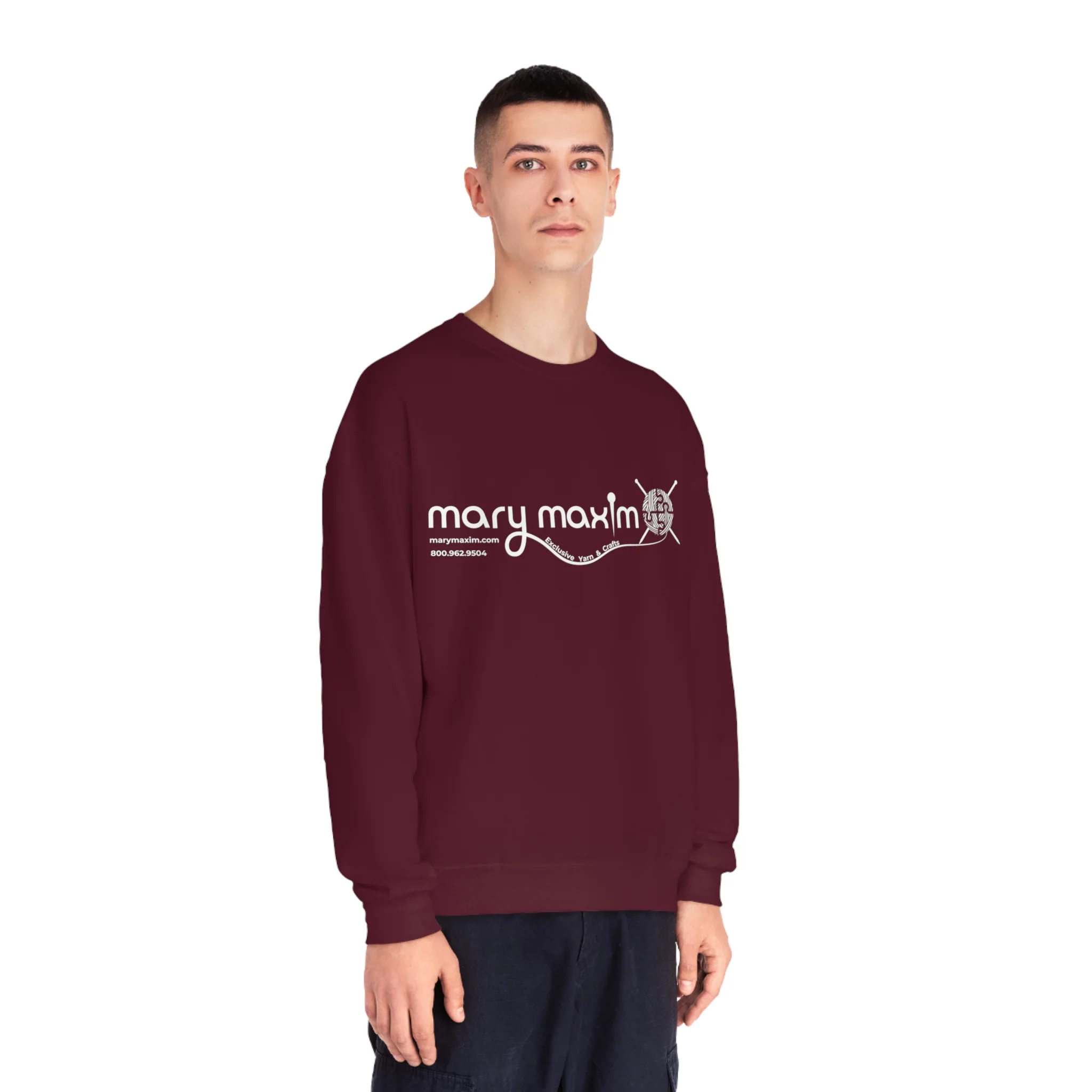 Mary Maxim Crewneck Sweatshirt - White & Black Logo - Unisex - Image 18