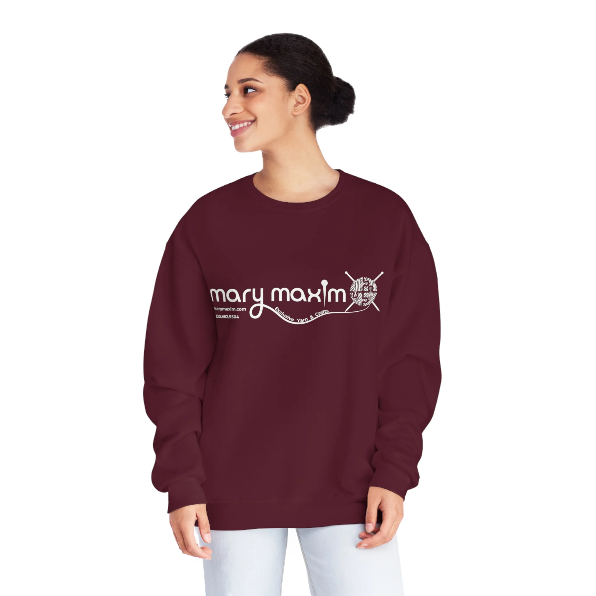 Mary Maxim Crewneck Sweatshirt - White & Black Logo - Unisex - Image 19