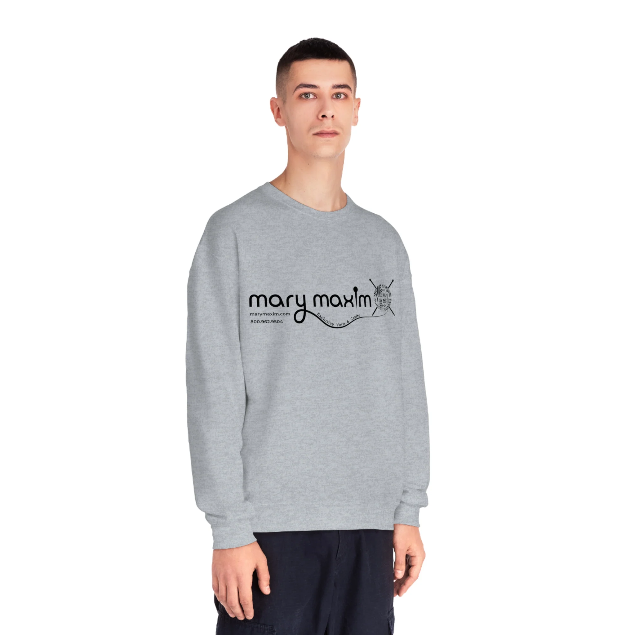Mary Maxim Crewneck Sweatshirt - White & Black Logo - Unisex - Image 24