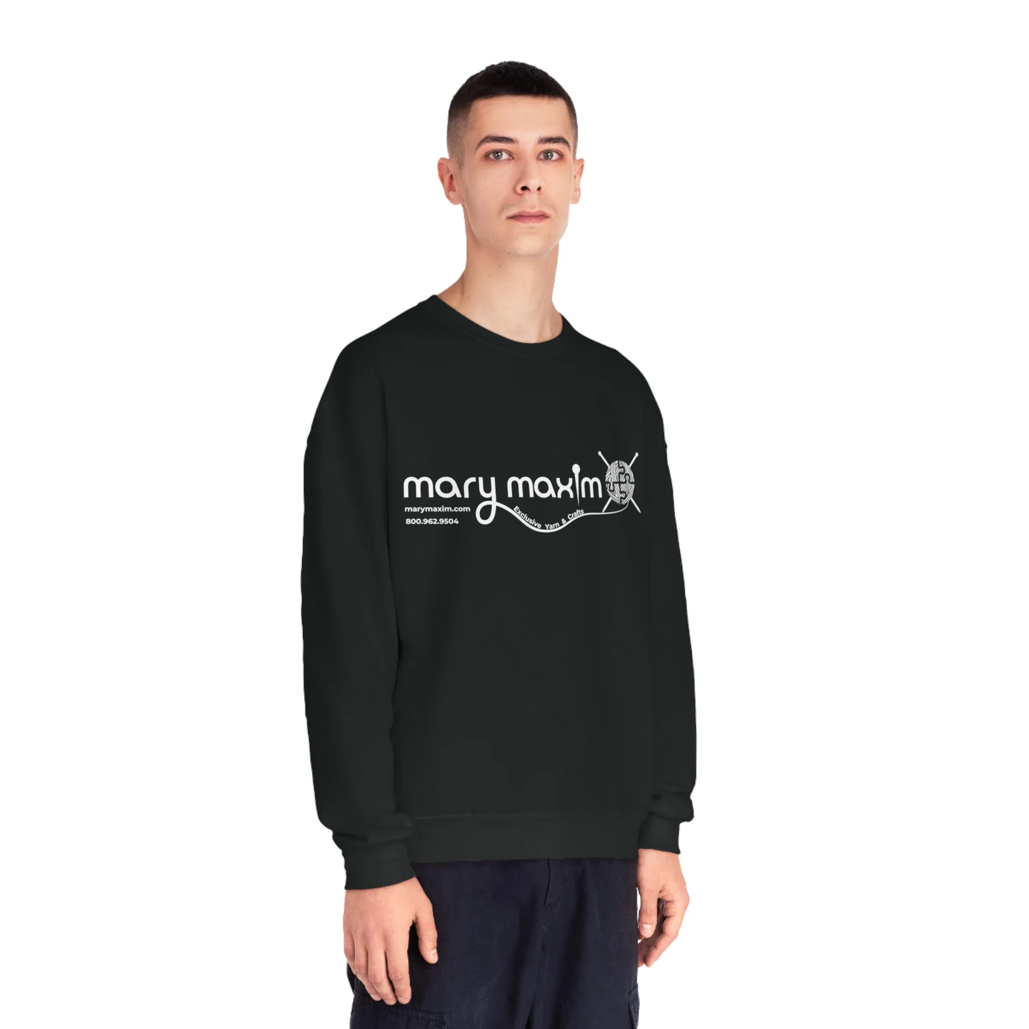Mary Maxim Crewneck Sweatshirt - White & Black Logo - Unisex - Image 27